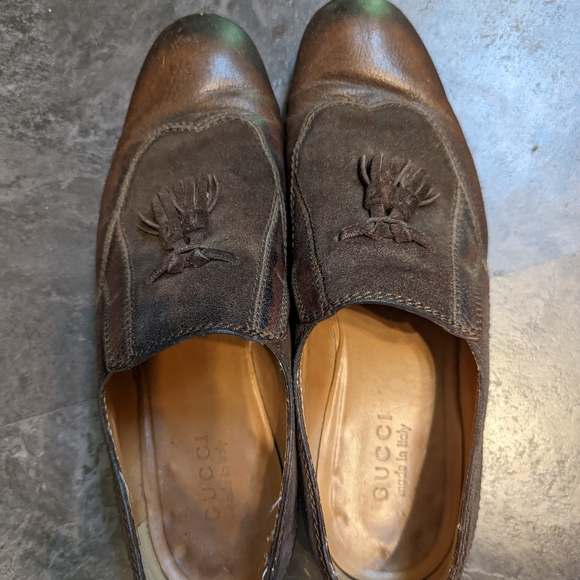 Men's retro early 2000's brown Gucci loafers - Picture 2 of 7